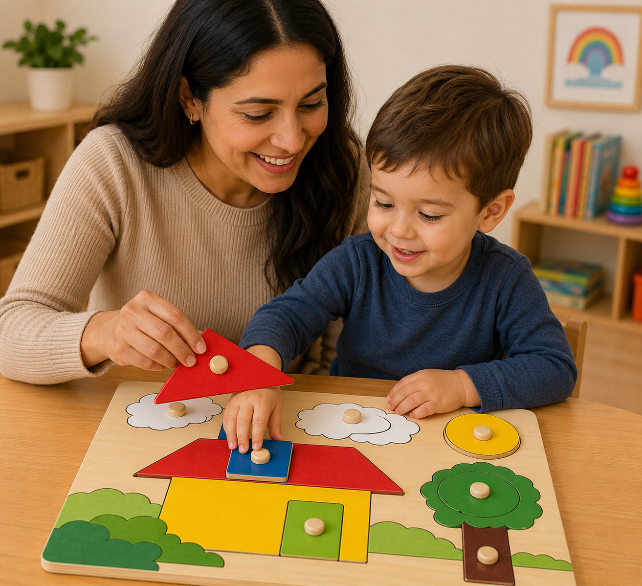 10 Pce Knob Puzzle – House