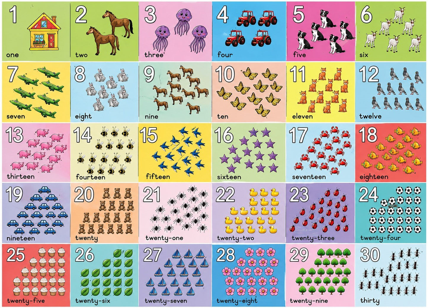 Numbers 1-30