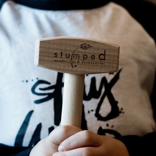 The hammer head is made from Solid Ash wood and the handle is crafted from SA Pine.